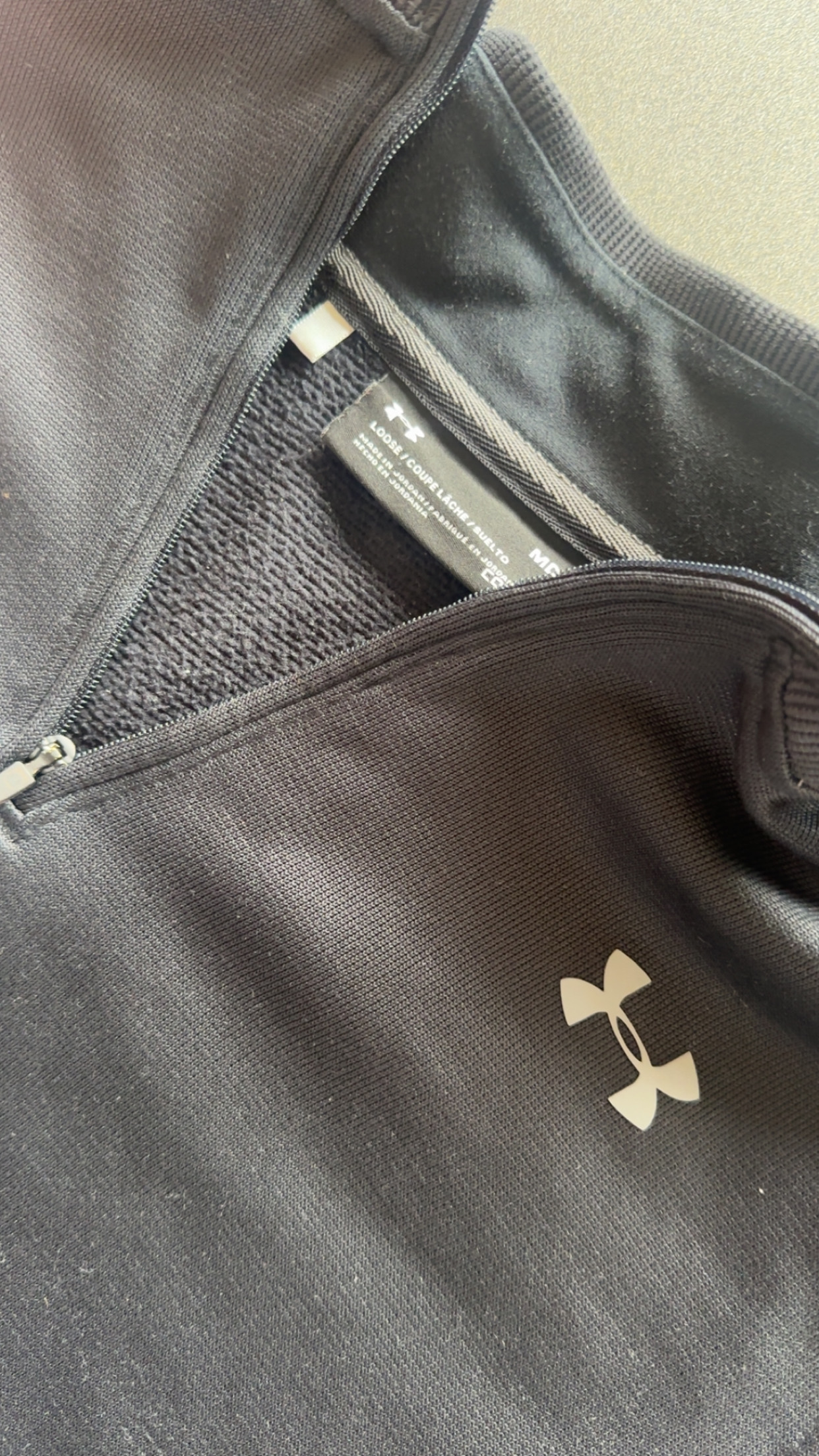 Under armour zip